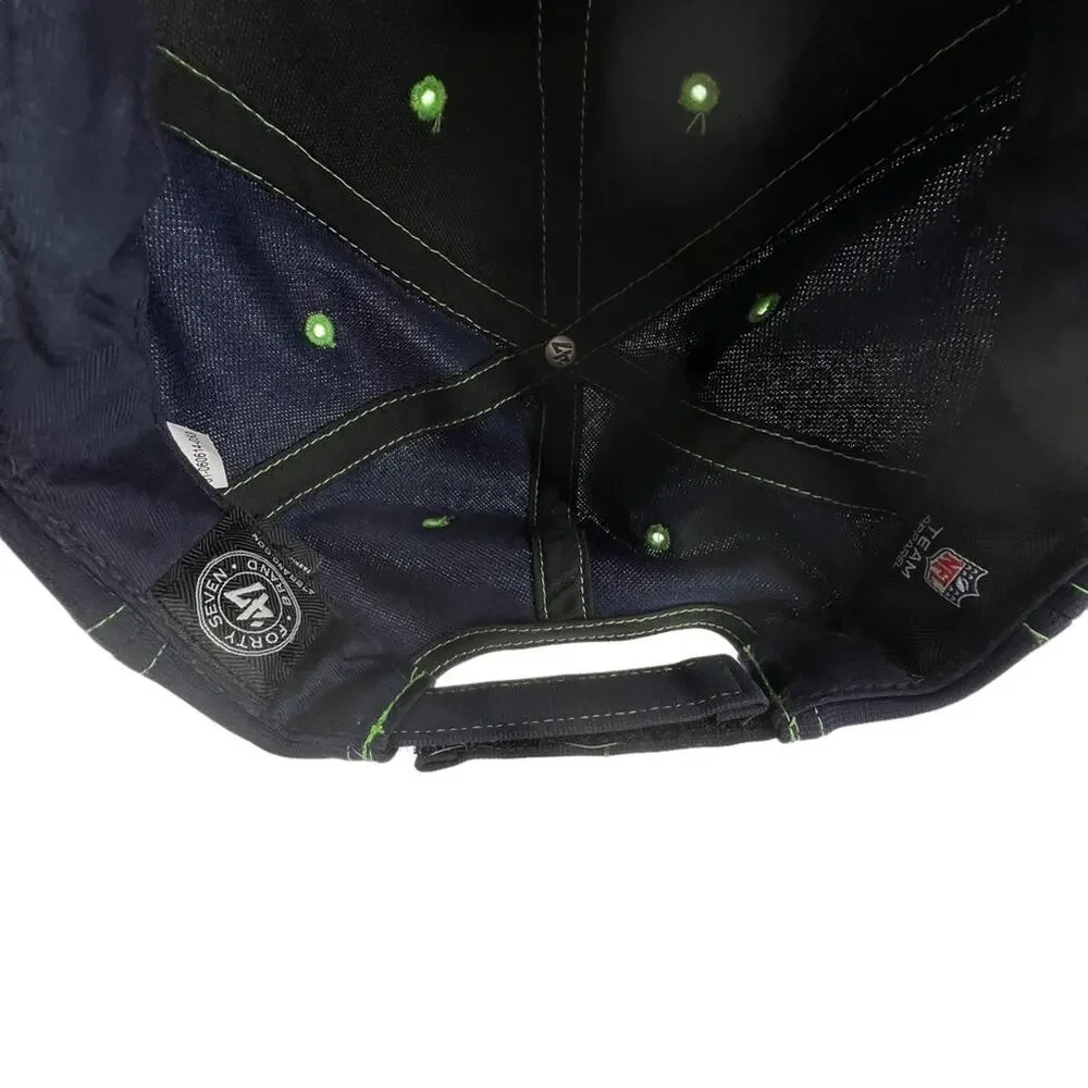 47 Brand Seattle Seahawks Youth Size Hat Baseball Cap Velcro Back Blue